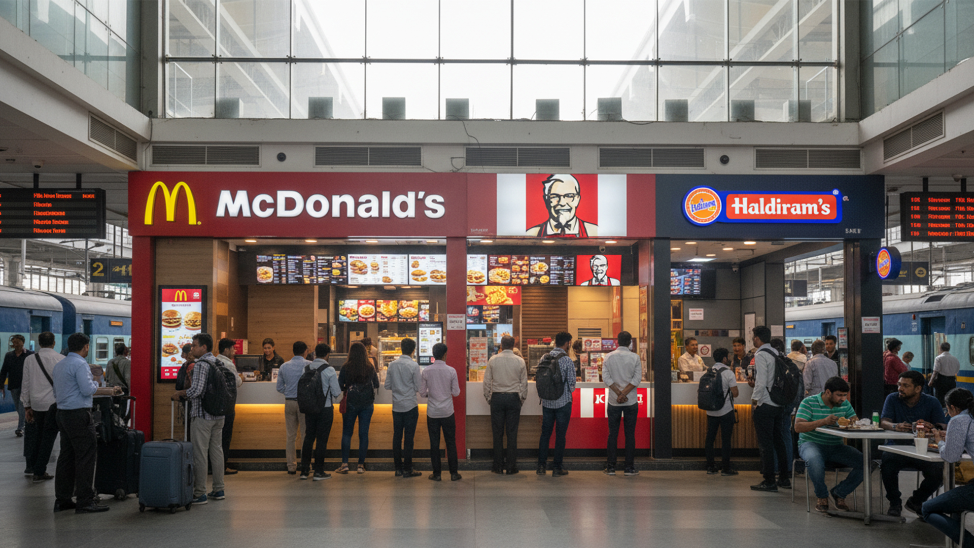 NEW Railway stations to get famous fast food chains