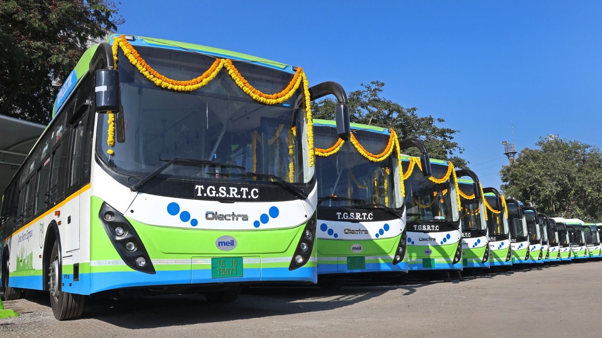 65 electric buses flagged off in Hyderabad by Telangana Transport Minister