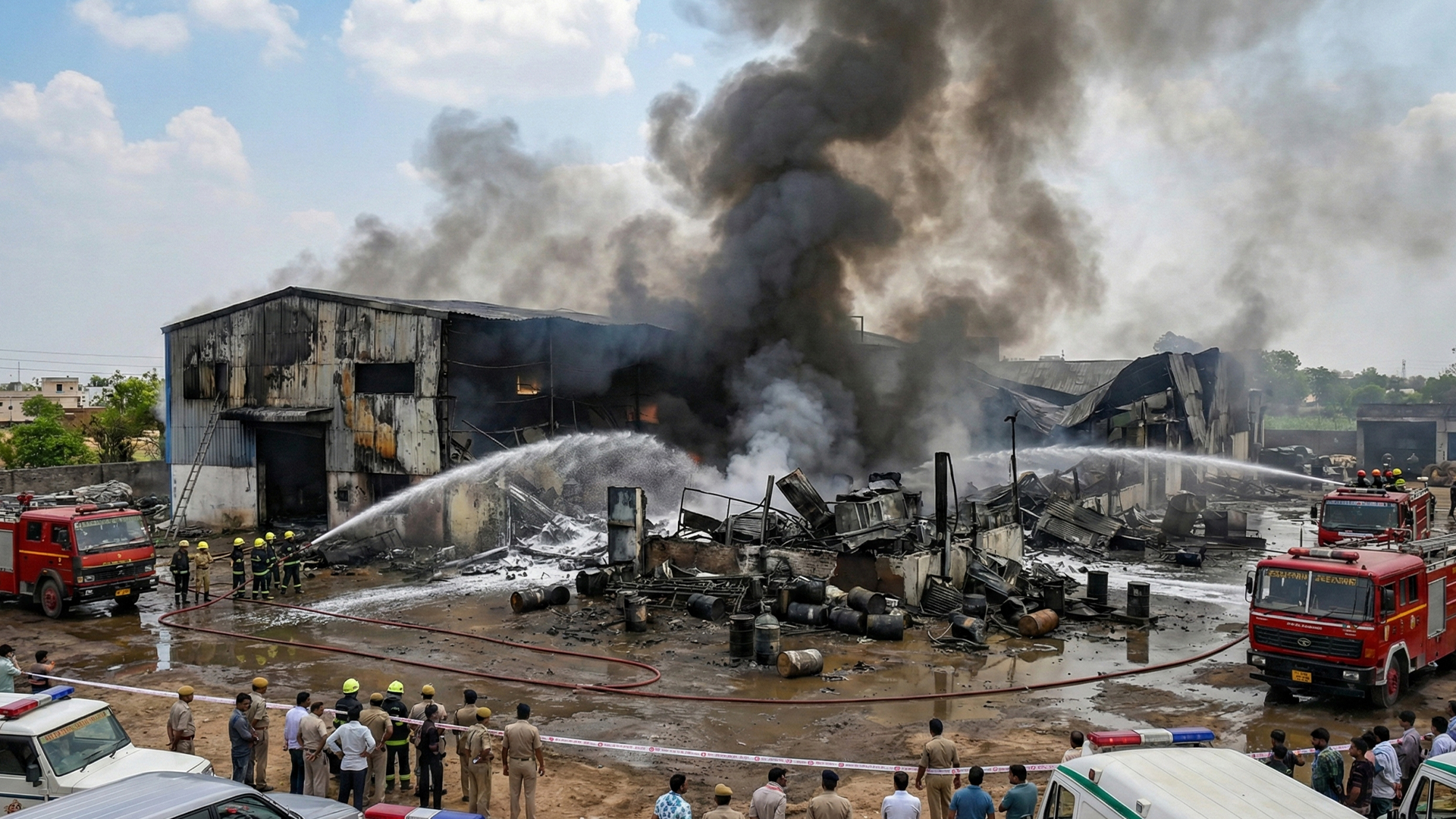Three men using computers at an office in Ghana