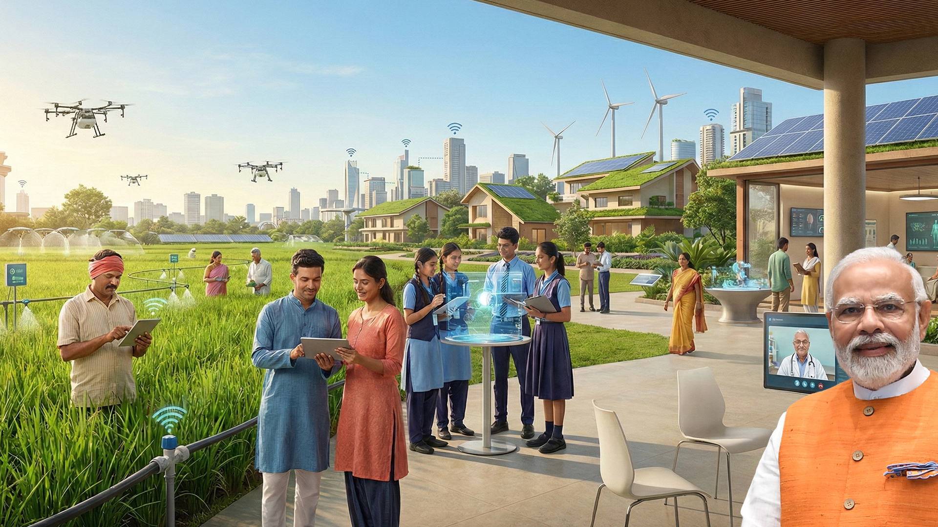 Three men using computers at an office in Ghana