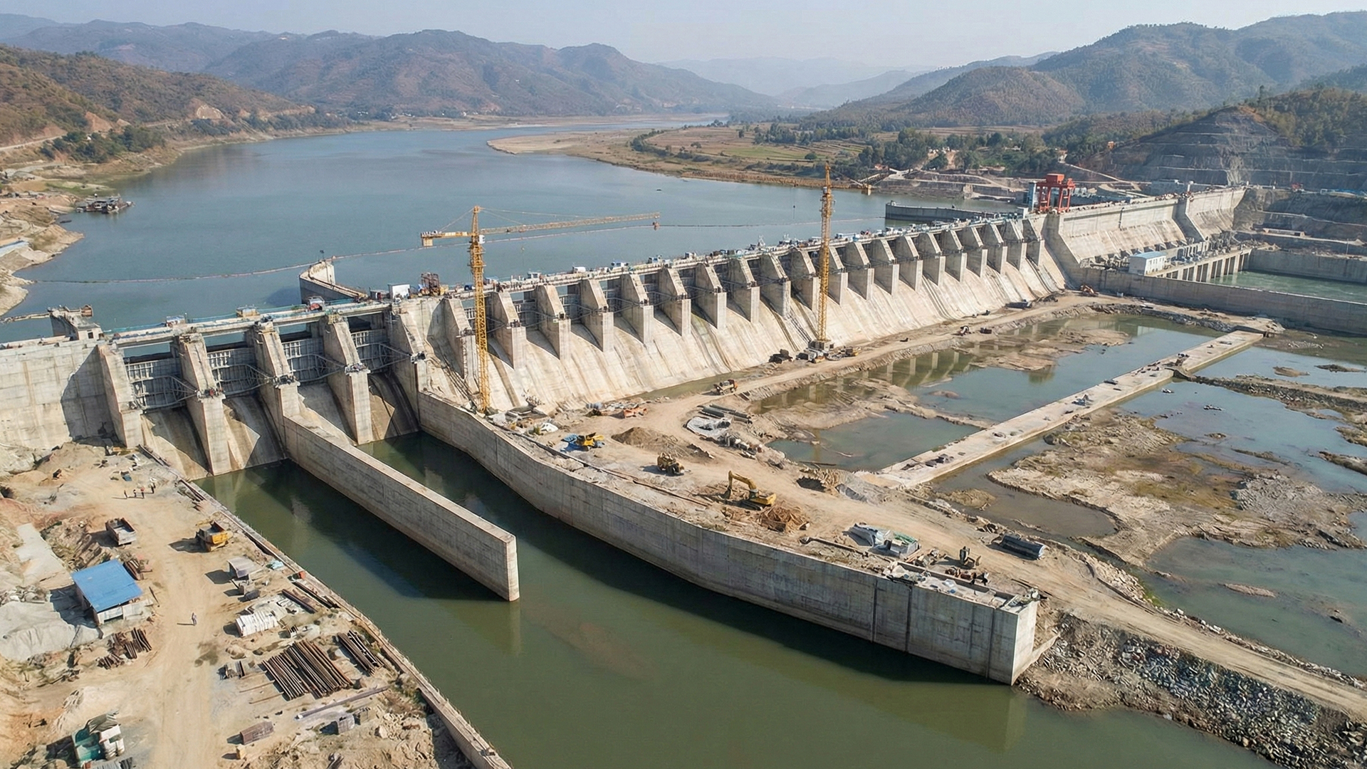 Three men using computers at an office in Ghana