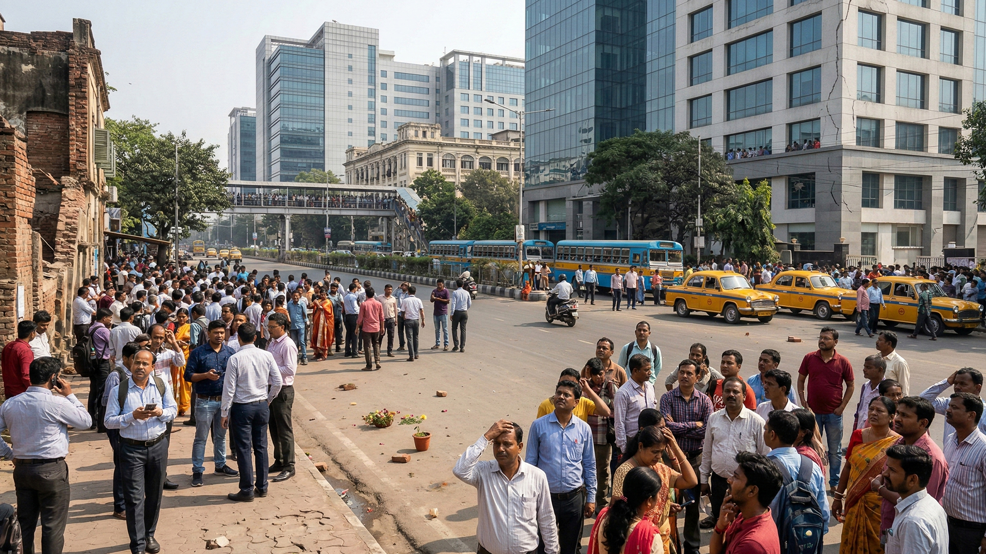 Three men using computers at an office in Ghana
