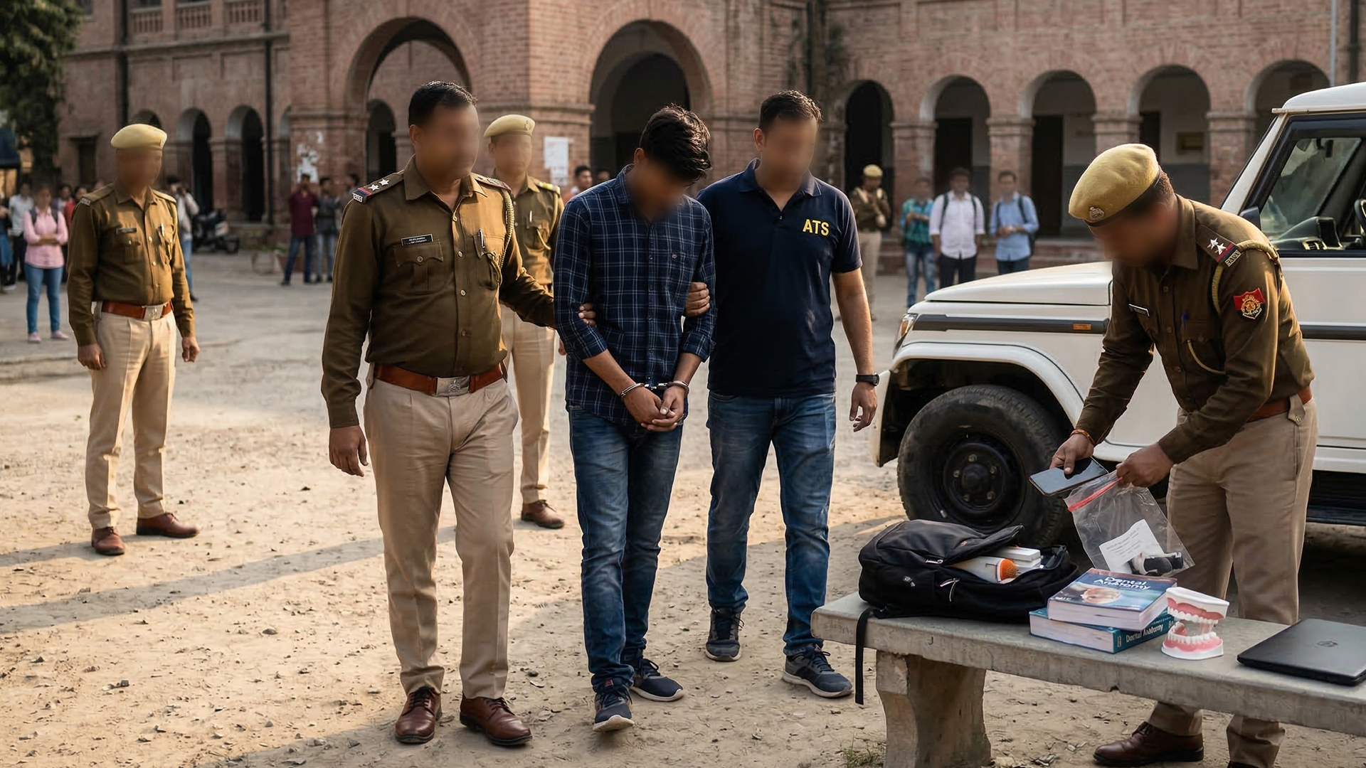 The site of the car-ramming incident in Munich. 