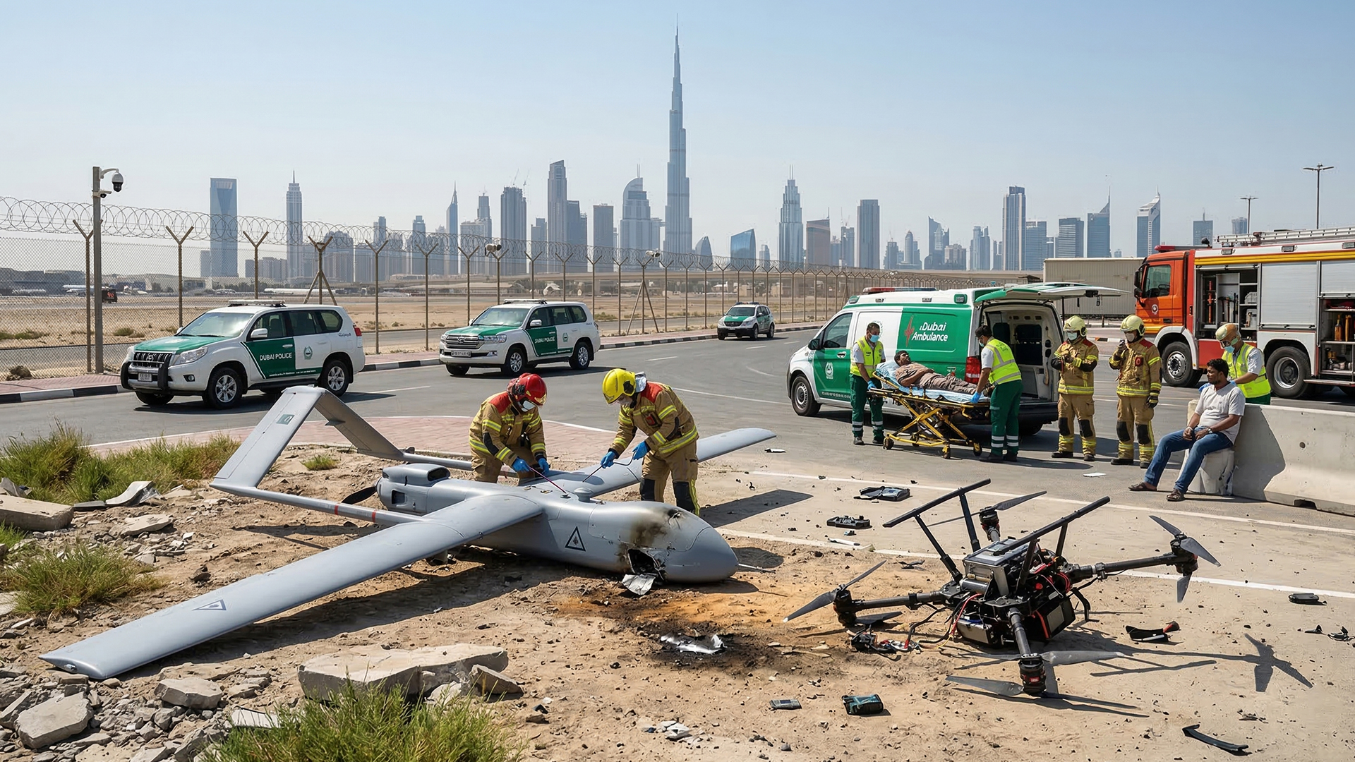 The site of the car-ramming incident in Munich. 