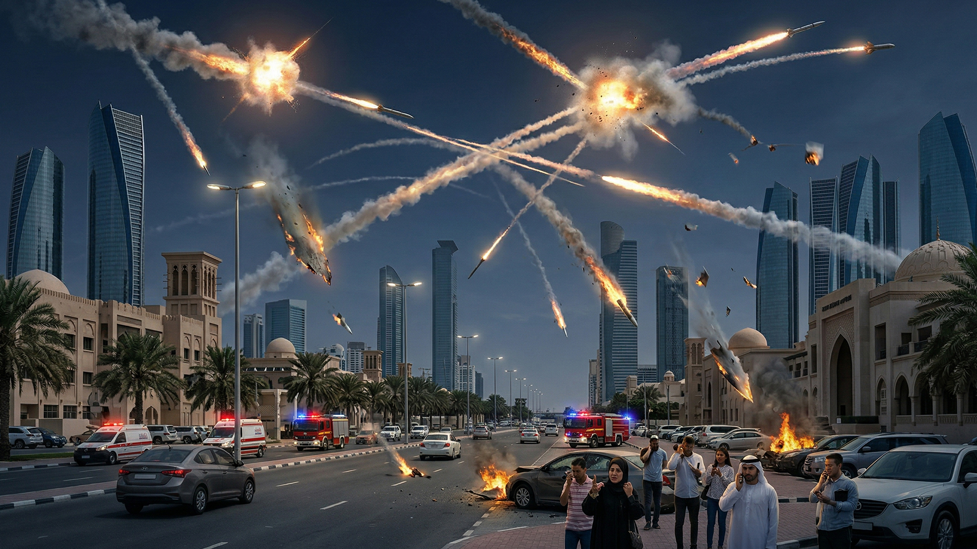 The site of the car-ramming incident in Munich. 