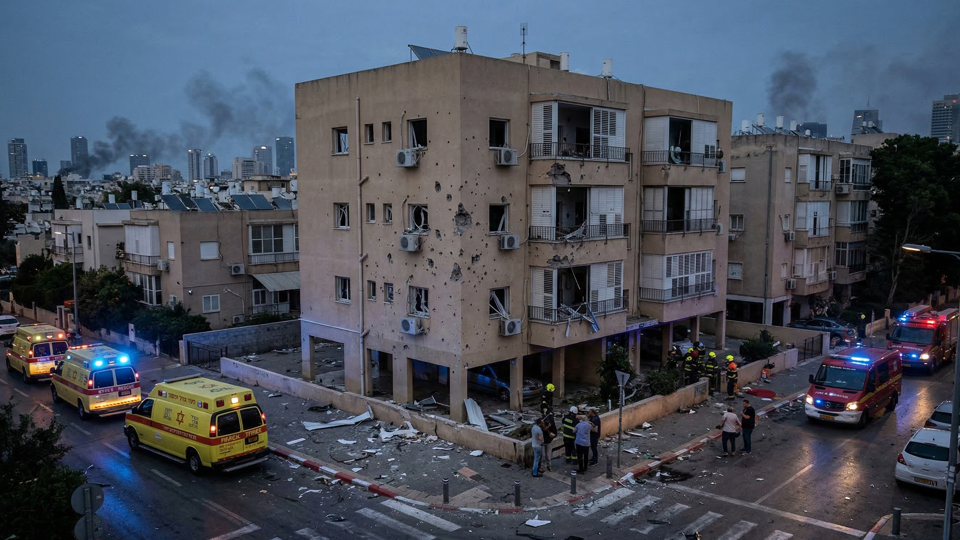 The site of the car-ramming incident in Munich. 