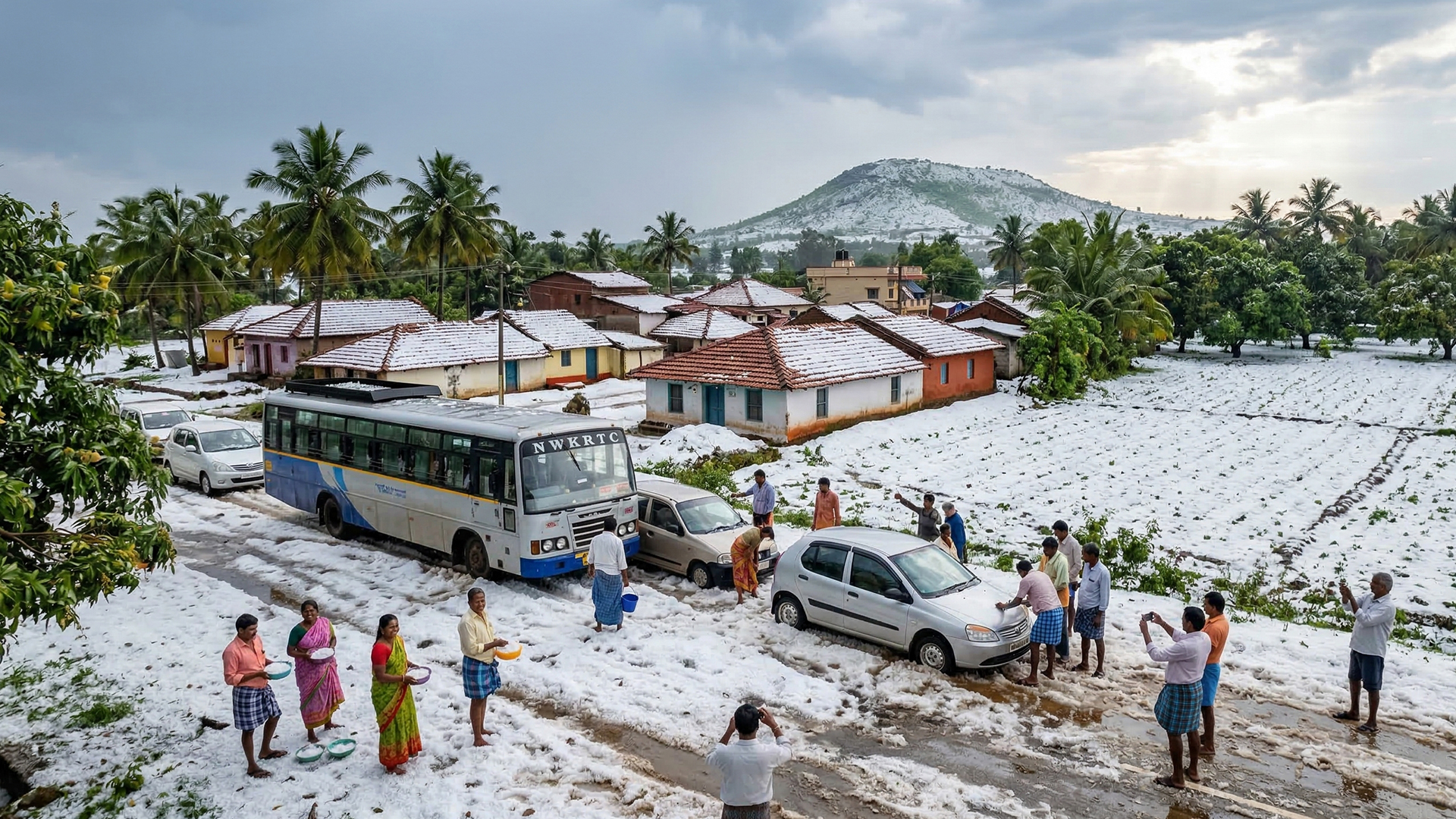 The site of the car-ramming incident in Munich. 