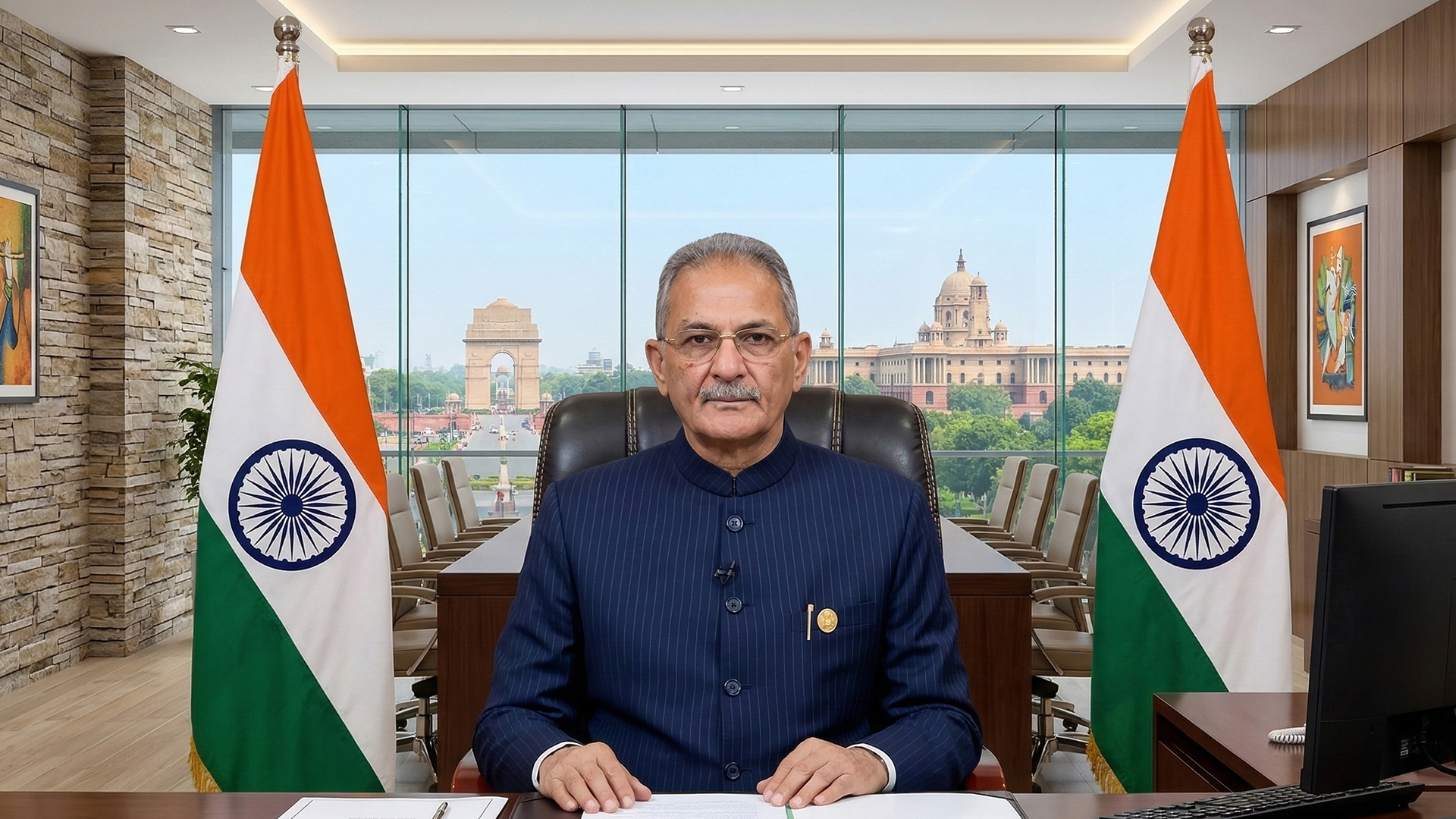 Three men using computers at an office in Ghana