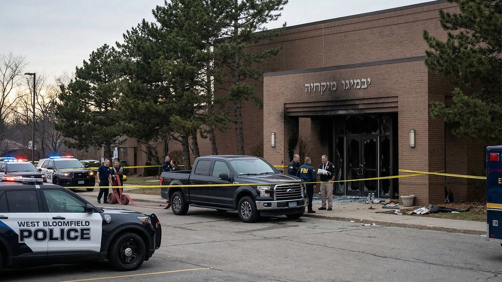 The site of the car-ramming incident in Munich. 
