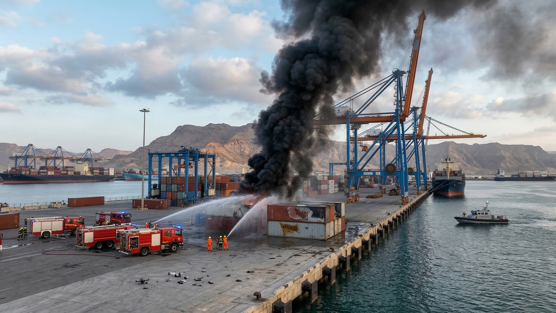 The site of the car-ramming incident in Munich. 