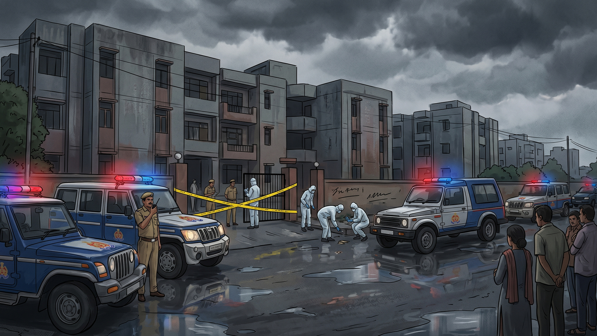 The site of the car-ramming incident in Munich. 